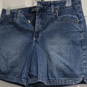 Blue denim shorts light wash denim shorts